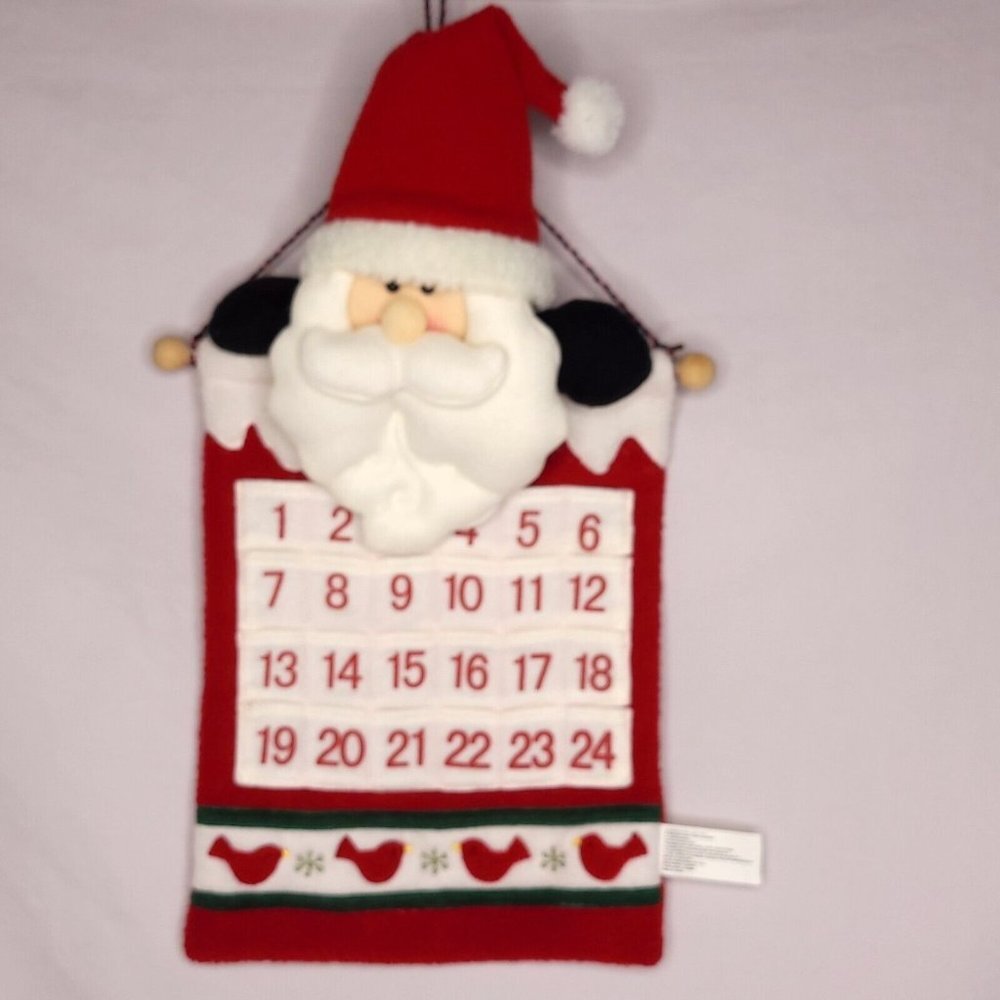 Advent Calendar 2007 Prima Creations Felt Santa Claus 21" x 11" Felt Christmas